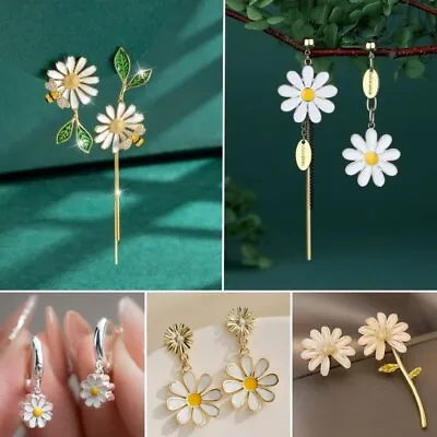 Fashion Lucky Daisy Flower Tassel Earrings Stud Drop Dangle Women Jewelry Gift • $2.12