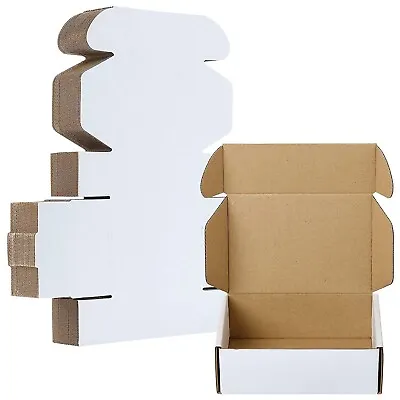 50 Pack 6x4x2'' Corrugated Mailers Paper Boxes Cardboard Small Shipping Boxes US • $24.95