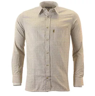 Game Tattersall Shirt Brown Green Check Men's Country Hunting Shooting • £14.99