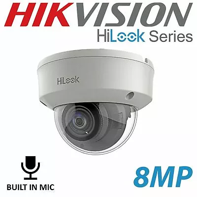 £90.69 • Buy HIKVISION IP POE CAMERA 8MP 4K VANDAL PROOF DOME Built-in Mic 30M IR GRADED