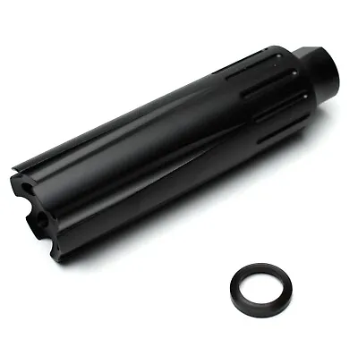 4.5  1/2x28 Black Linear Comp Anodized Aluminum For .223 223 .22LR • $29.99