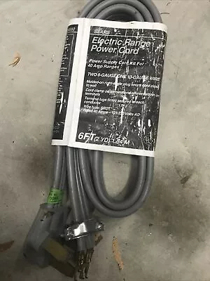 Vtg Nos Sears Electric Range Power Cord 3 Prong 50 Amp 3 Wire 6' (2yds) • $10