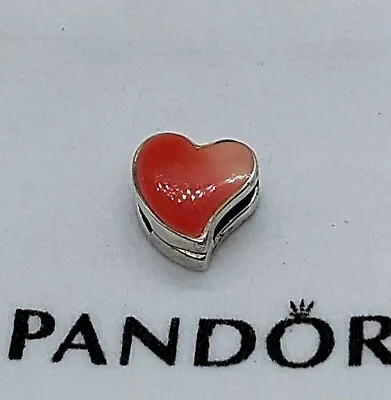 $48 • Buy Pandora Sterling Silver  Asymmetric Heart Of Love Clip Charm - 925 Ale   #797809