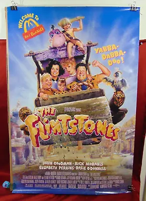 Vintage 1994 Flintstones Video Store Original Movie Poster 40x27 Videocassette • $11.49