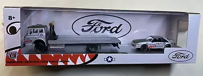 M2 Auto Hauler 1990 Ford C-8000 Ramp & 1987 Mustang GT Silver R39 20-14 • $18.99