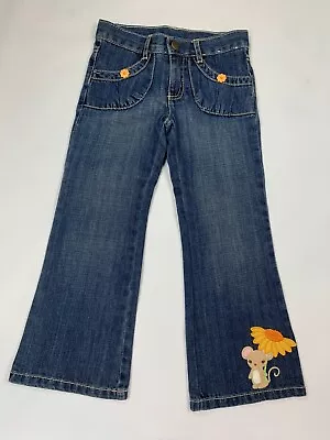 NEW Gymboree Sunflower Smiles Mouse Boot Leg Jeans Pants 5T RARE HTF • $22.45