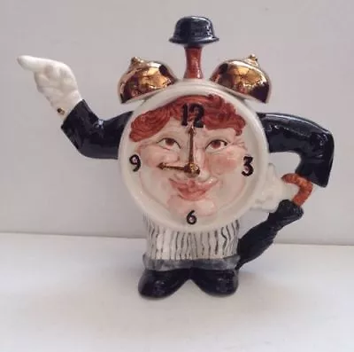 SALE ❀ڿڰۣ❀ PRICE & KENSINGTON Novelty Ceramic MR CLOCK Time For Work TEAPOT ❀ • £54.99