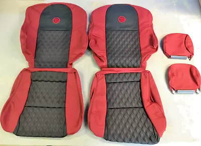 $1280 • Buy Leather Seats Trim Skins Kit To Fit Holden Vt/vx/vu/vy Ss Ute Black/red Hsv Diy