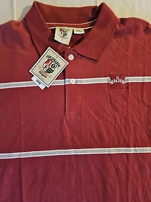 Mississippi State Bulldogs Polo Shirt NWT Large L Mens Joe College Authentic • $15