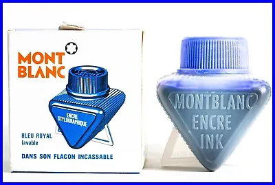 Mid Century Design Unbreakable MONTBLANC Fountain Pen Ink ROYAL BLUE In Orig Box • $89