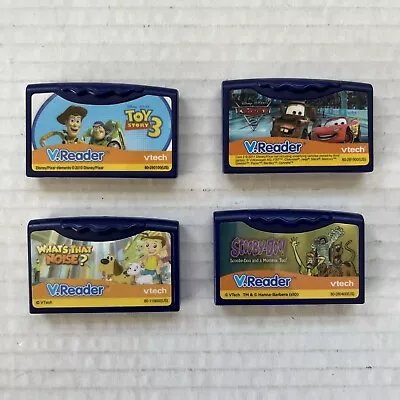 VTech V.Reader Learning System Video Games Cartridges Lot Of 4 Toy Story Scooby • $19.74