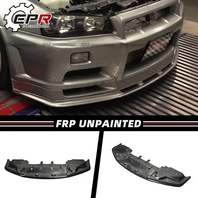 FRP OE Front Bumper Lip W/Undertray For NISSAN Skyline R34 GTR Bodykit Unpainted • $525.17