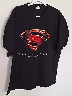 Superman Man Of Steel 2013 Movie Promo T-Shirt Size XL Twizzlers Sponsor Double • $8