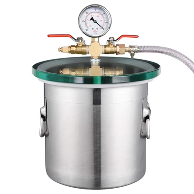 $81.89 • Buy 2 Gallon Stainless Steel Vacuum Chamber Kit Degassing Urethanes Silicone Epoxies