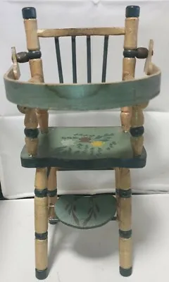 Vintage Baby Doll High Chair Approx 15  High Doll Included • $13.99