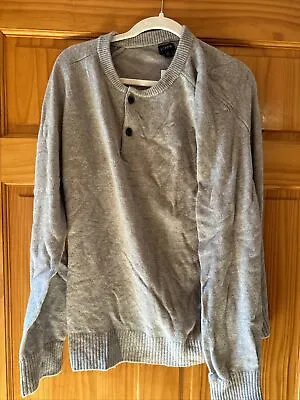 J. CREW GRAY Cotton Button Knit Cardigan Sweater Size XL • $9.73