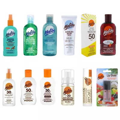 Malibu Sun Tan Protection Lotion Spray Dry Oil Creams All SPF's - 82 Variations • £6.99