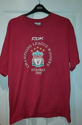 Liverpool FC T-shirt Champions League 2005 Istanbul Final V AC Milan Size XL  • £30.99