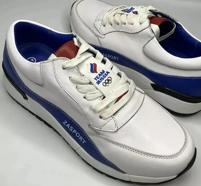 $96.22 • Buy Zasport Team Russia Sneakers Shoes Olympics Leather Retro Men Sz 41 Very RARE 