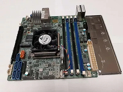 SuperMicro X10SDV-4C-TLN2F Server Motherboard Mini-ITXXeon D-1521 & I/O Shield • $259.97