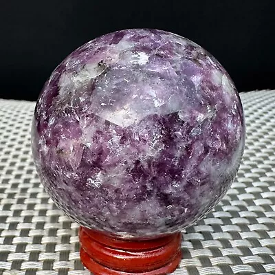 232G RARE ! Marvelous Lepidolite Purple Mica Globe Reiki Crystal Sphere Ball • $0.64