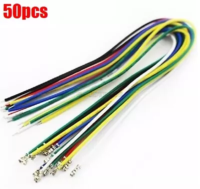 $3.87 • Buy 50Pcs Dupont Connector Pin/Wire 24Awg 25Cm Black Ii