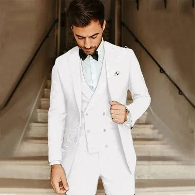 Men's Suit Tailcoat Party Suit Slim Business 3-piece Suit (suit+vest+trousers) • $155.48