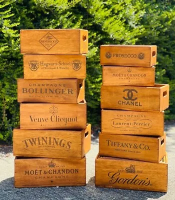 Rustic Wooden Boxes (Laurent Perrier) • £28