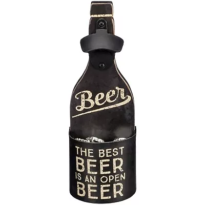 Primitive By Kathy Wall Mounted Bottle Cap Opener With Cap Catcher • $24.99