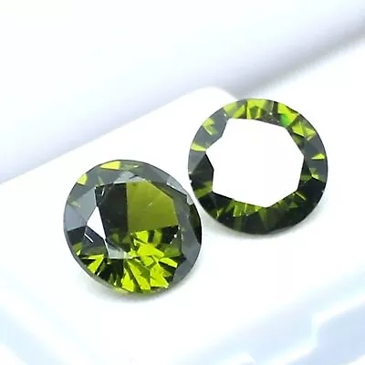 VVS+ Natural D- Green Round Shape Zircon Sapphire 14.40 Ct Certified Ring Size • $25.61