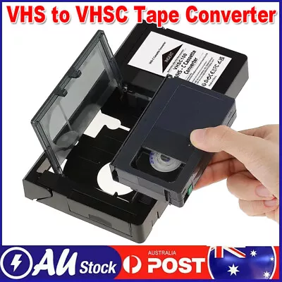 VHS To VHSC Tape Converter Player VHS-C Tapes VHS-C Cassette Motorized Adapter • $47.99