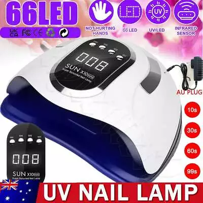 SUNX10 MAX Nail Lamp UV LED Light Professional Nail Polish Dryer Machine AU • $17.99