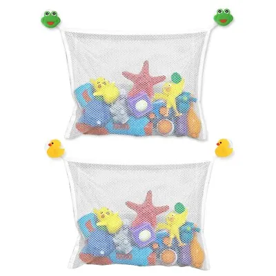 £6.16 • Buy BABY BATH TIDY Duck/Frog Cute Mesh Net Suction Cup Bathroom Toy Storage Organise