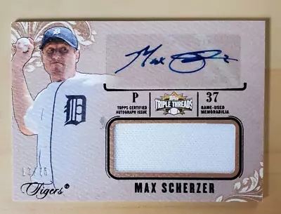 2014 Topps Triple Threads Max Scherzer GU Relic Auto 13/75 #UAJR-MS Tigers • $69.99