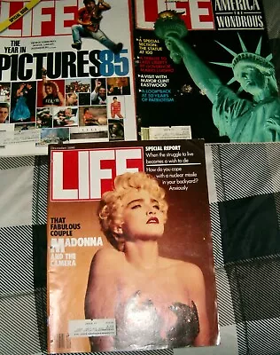 3 Life Magazine Year In Picture 85 America Wonderous Madonna Jan July Dec 1986 • $11.95