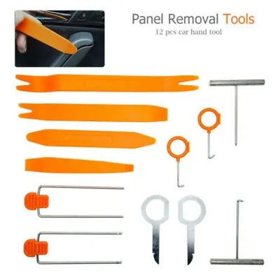 NEW 12PC Car Trim Door Clip Panel Body Stereo Audio Radio Removal Tools Pry Kit • £3.50