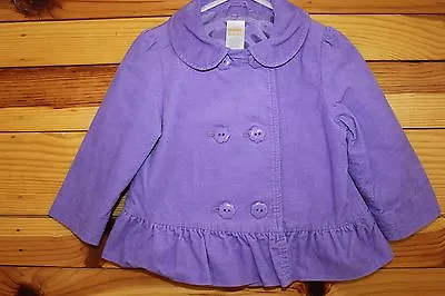 Gymboree Stylish Corgi Purple Wale Cord Corduroy Jacket Girls Size 12-24 Months • $9.99