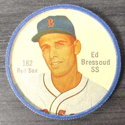 1962 Salada Tea / Junket Desserts Baseball Coin #182 Ed Bressoud Red Sox • $7.55