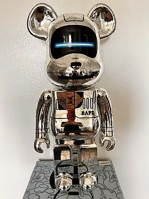 BAPE X Baby Milo X Hajime Sorayama X BE@RBRICK Silver 1000% A Bathing Ape *READ* • $132.50