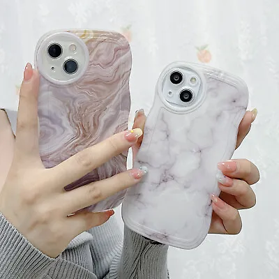 For OPPO VIVO Infinix Samsung  Hot Cute Wave Edge Marble Phone Case Cover Back • $4.26