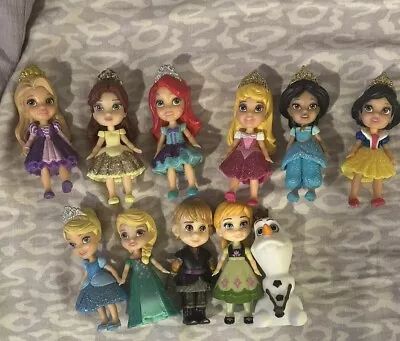 Lot Of 11 Disney Princess Poseable Mini Doll Toddler Miniature 3.5  Figures • $25
