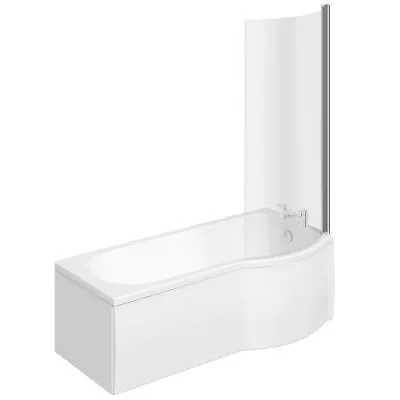 Orchard P Shaped Right Handed Shower Bath With Screen And Bath Mixer Tap Pack • £375