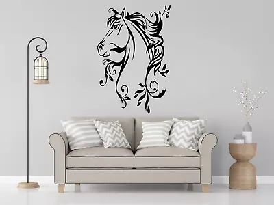 £7.98 • Buy Beautiful Side Profile Horse Head Animal Wall Art Decal Sticker A69