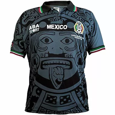  1998 Mexico Black Away Retro Soccer Futbol Limited Edition Jersey SML  • $39.99