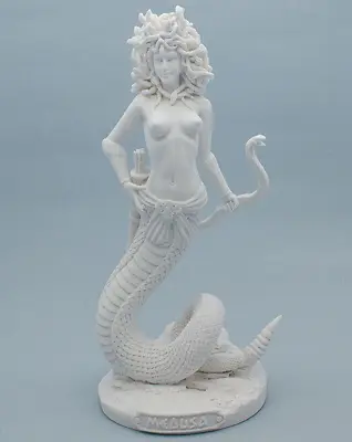 Medusa Statue Marble Handmade Ancient Greek Mythological Sculpture • $59