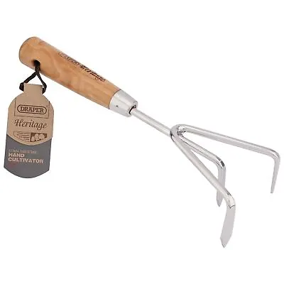 Draper Heritage Stainless Steel Hand Cultivator With Ash Handle 99026 • £10.99