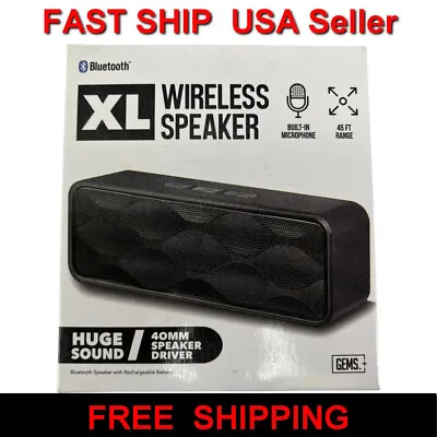 GEMS Bluetooth XL Wireless Speaker 40mm MIC Built-in 45ft Range IPhone Music • $14.38