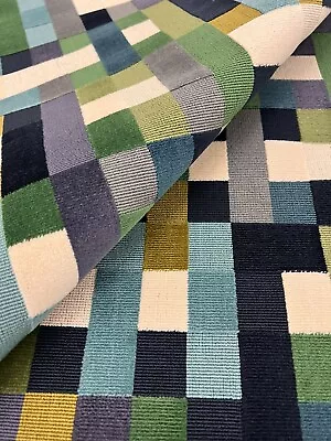 Kravet Couture Pixelated Epingle Velvet Fabric- Abstract Moment Peacock 1.30 Yds • $195