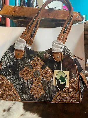 Western Womens Purse Brown With Cross • $40
