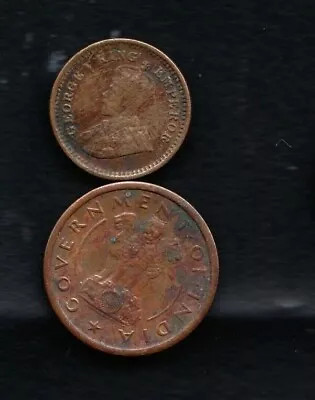 2 India Coins 1/12 Anna 1916 1 Pice 1951 • $6.29